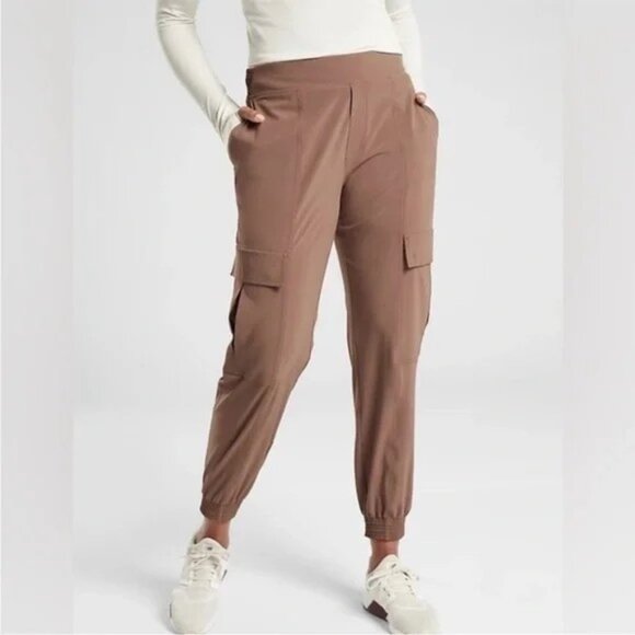 Athleta Mineral Brown Chelsea Utility Jogger Cargo Pants Womens 2 - Picture 1 of 8